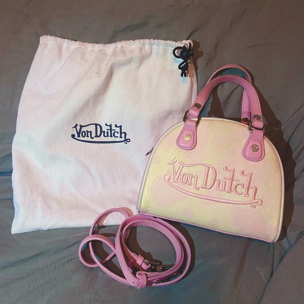 💗 Pretty in Pink 💖 Ponyhair Von Dutch small bowler bag